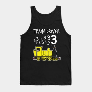 Train Driver 3 Year Old Kids Steam Engine Tank Top